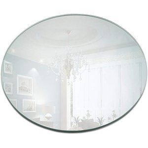 10 Inch Round Mirror Candle Plate Set of 12 - Rounded Edge 1.5 mm -Round Mirrors